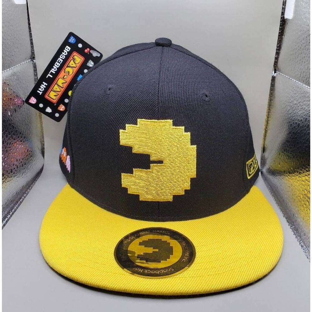 New Pac-Man Pacman Snapback Hat Cap Bandai Namco Adjustable